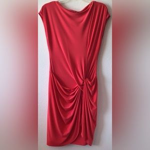 Lauren Ralph Lauren red midi dress size 8